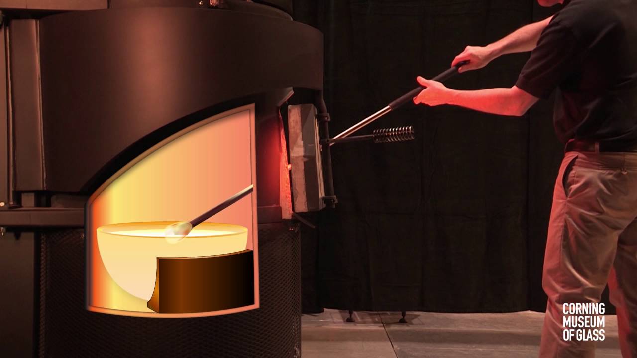 Gathering Glass from the Furnace — The Corning Museum of Glass