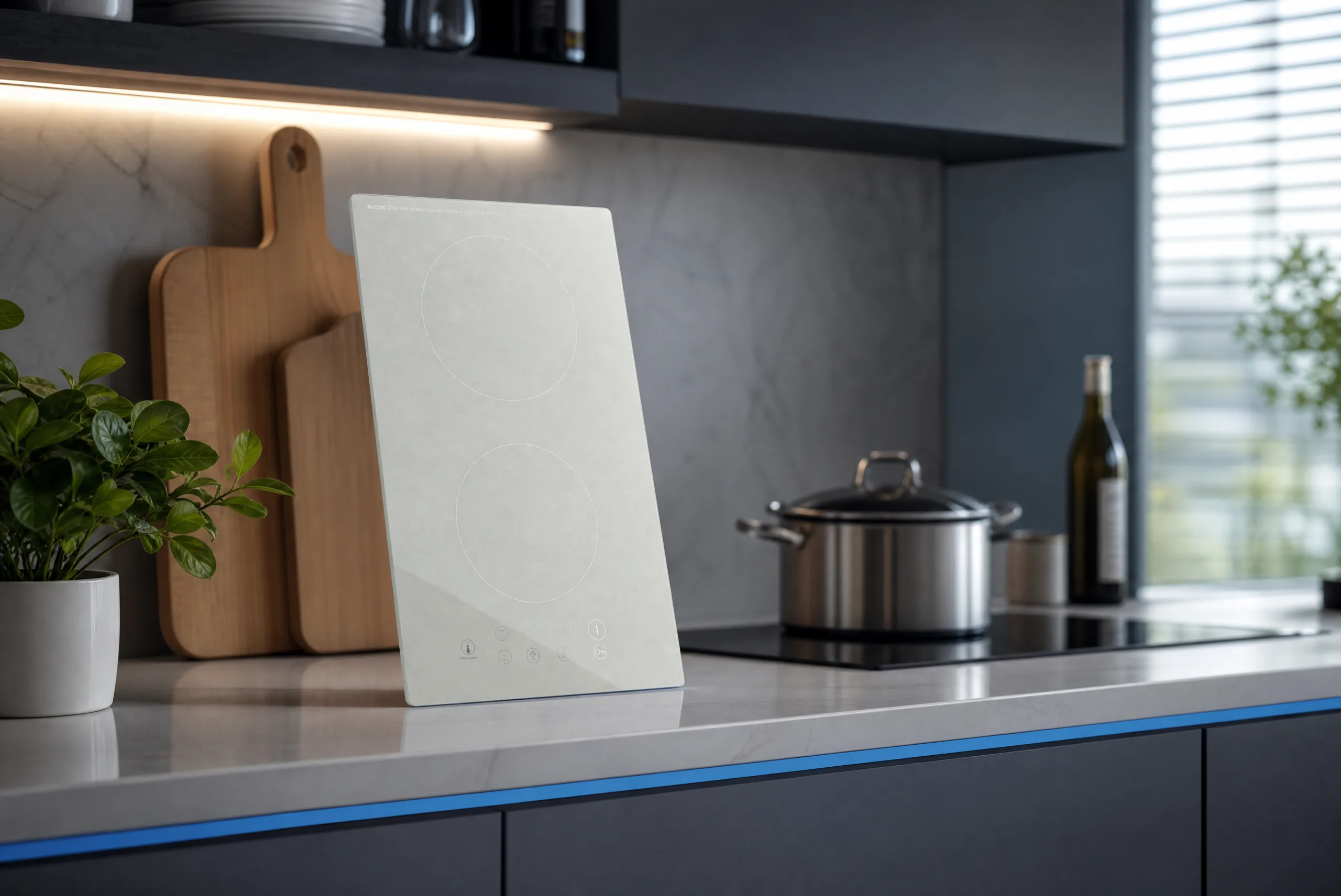Transparent appliance-glass panel used as a drawing-review context