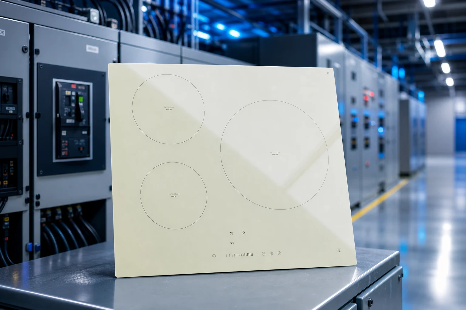 heat resistant borosilicate glass panel — KANGER official product with illustrative background (not a real site photo)