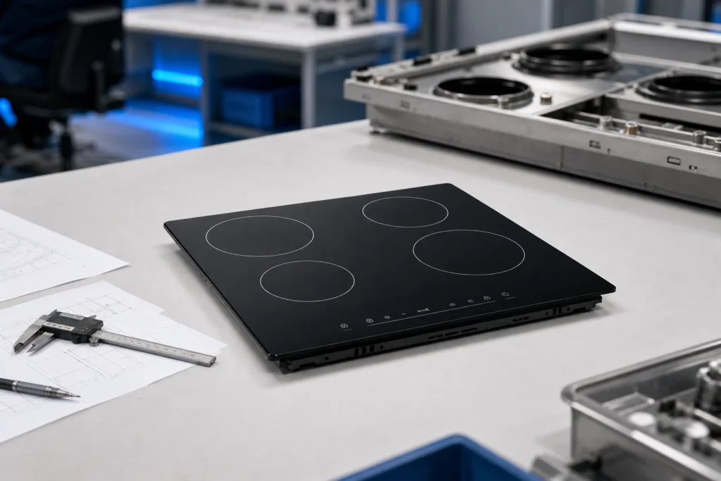 cover plates glass — KANGER official product with illustrative application background (not a real site photo)