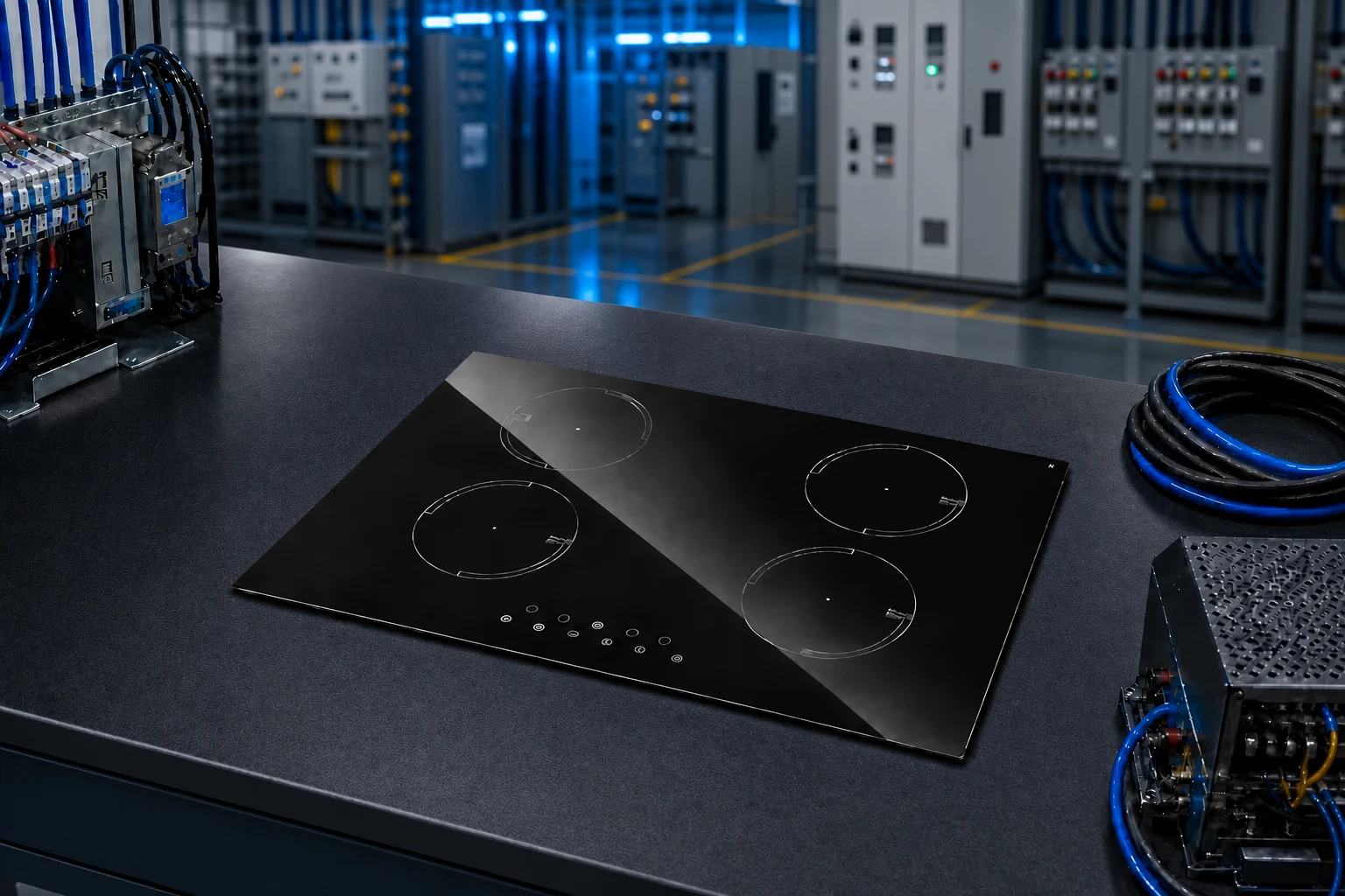 cover plates glass — KANGER official product with illustrative background (not a real site photo)