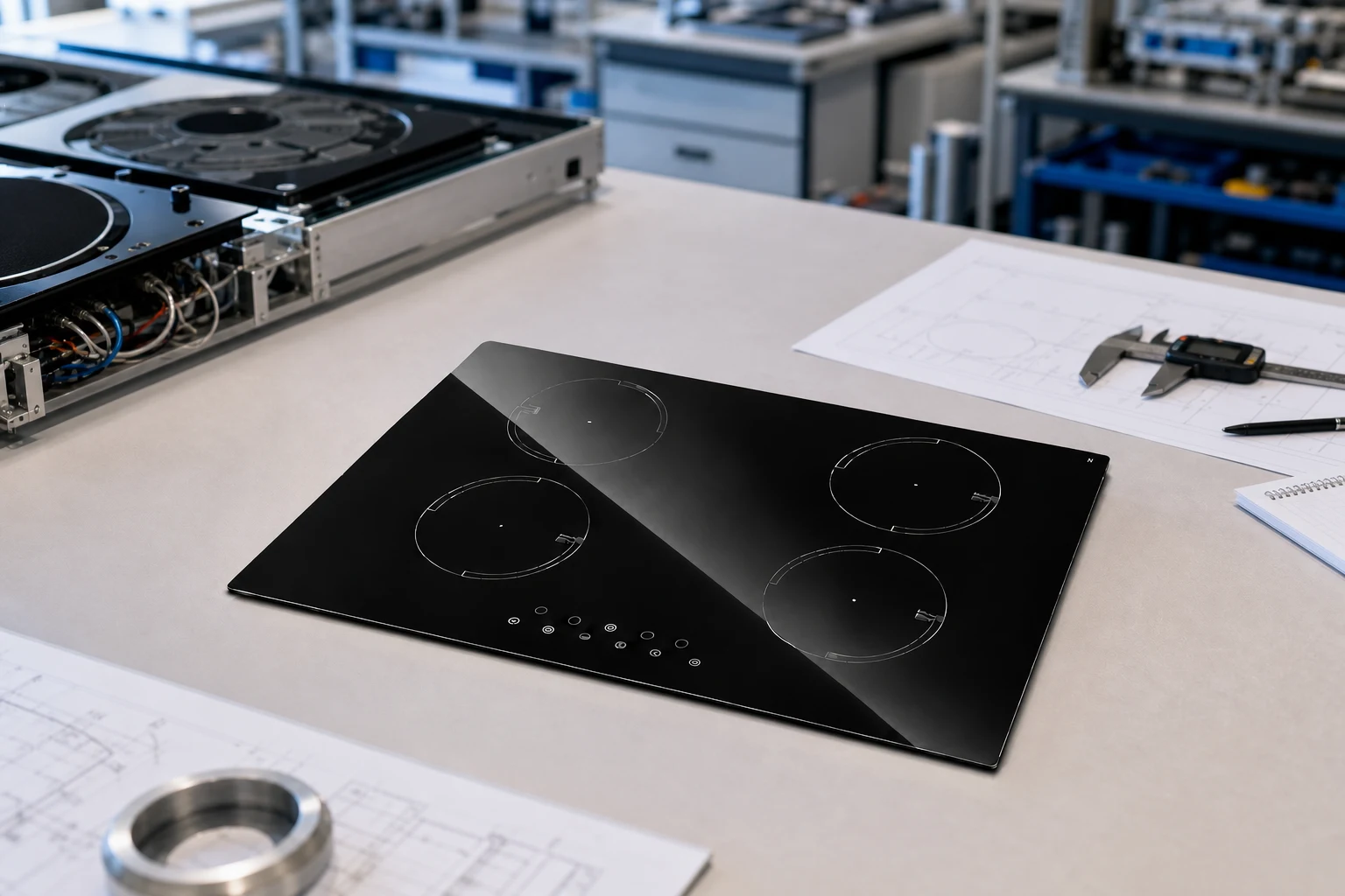 Drawing-review context for glass-ceramic appliance panels