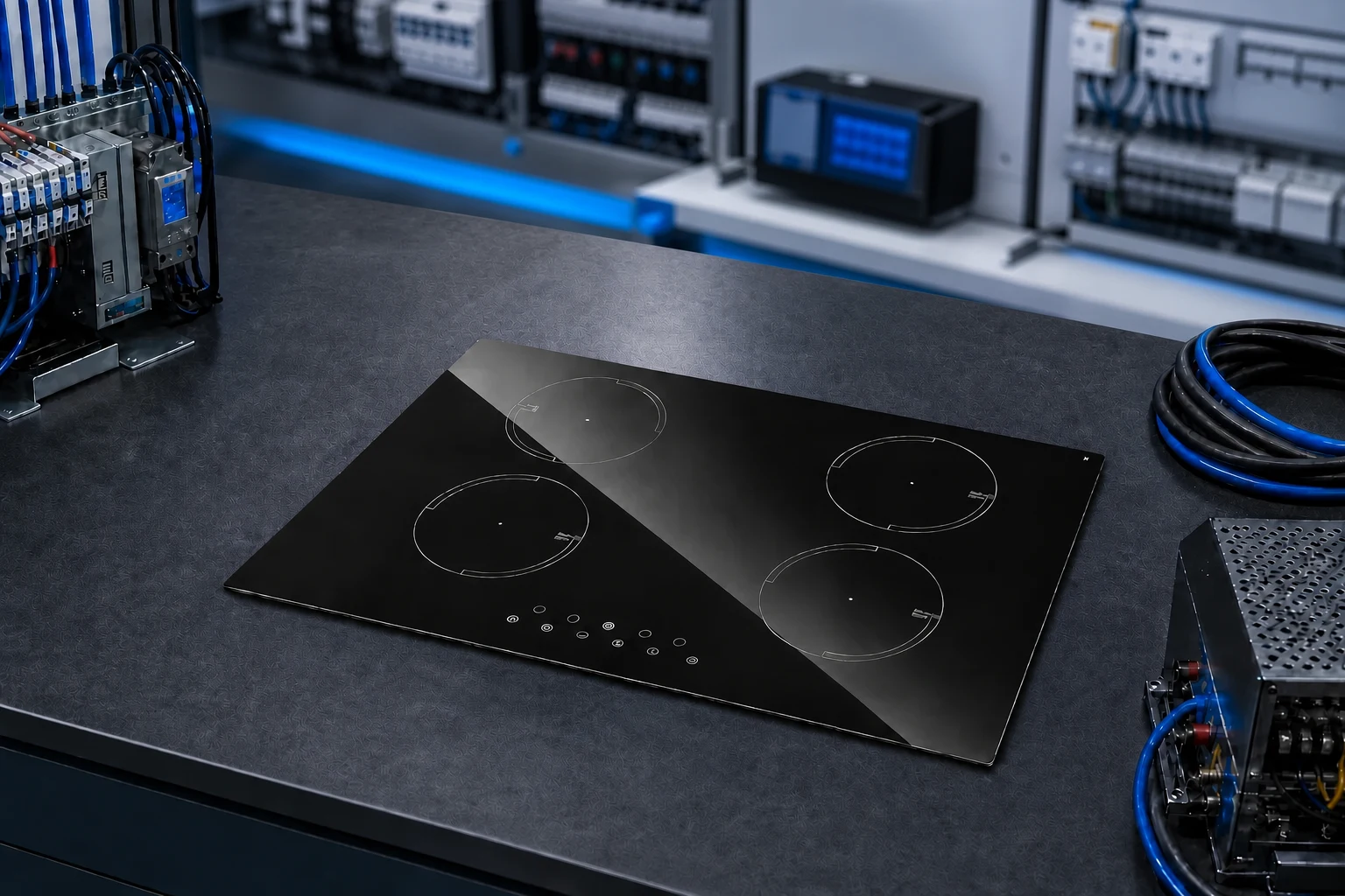 Concave glass-ceramic cooker plate contour context for OEM RFQs