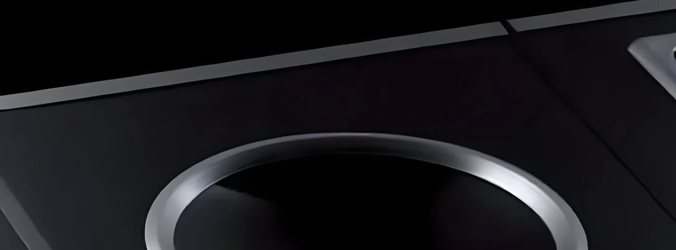 Concave heat resistant glass panel shaped cooktop geometry for OEM specification