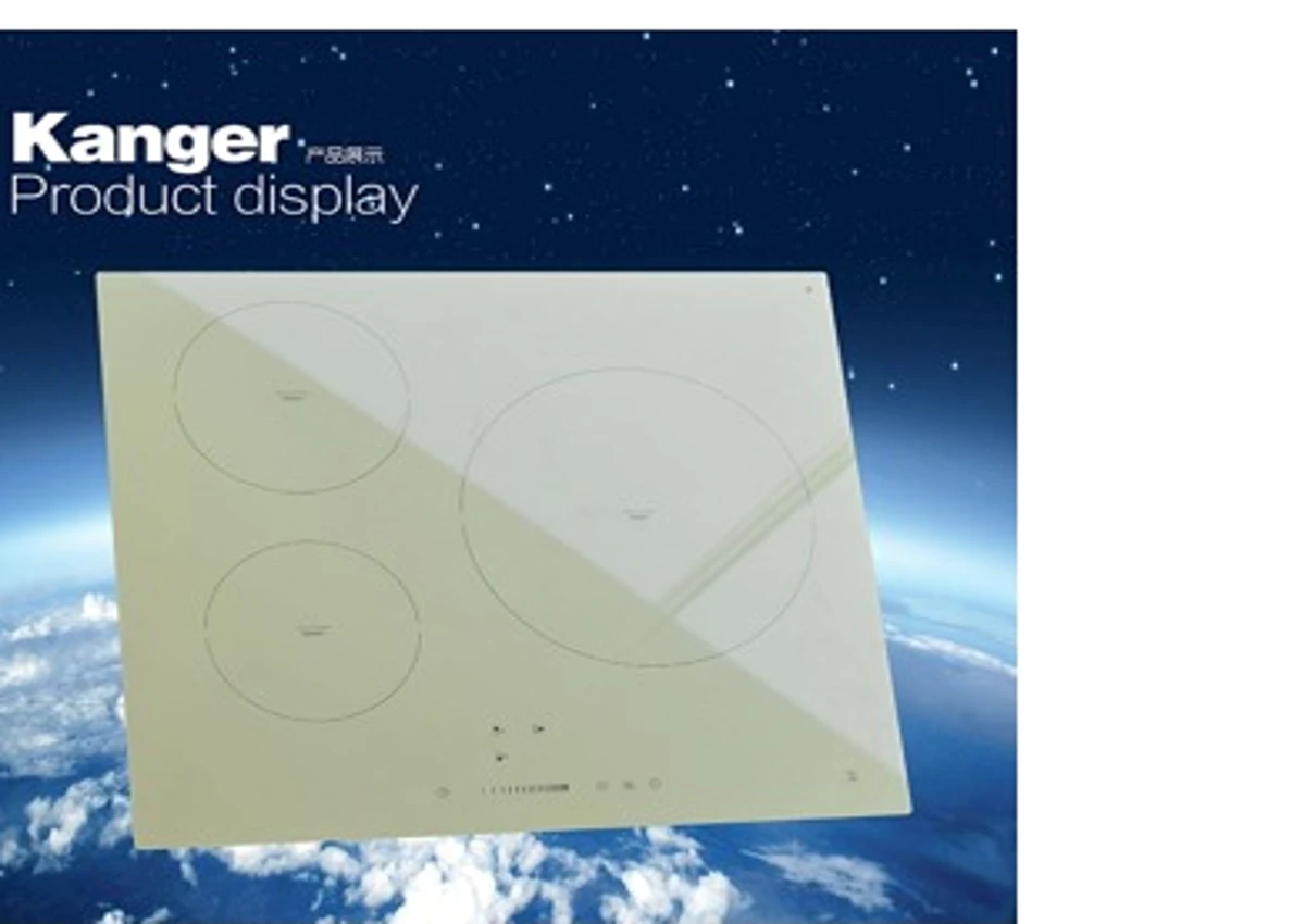Cooktop glass-ceramic panel layout reference for OEM specification
