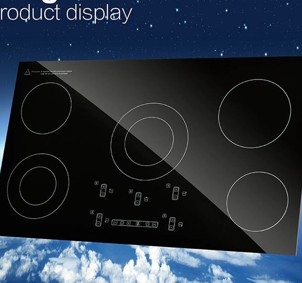 Kanger black heat-resistant glass-ceramic cooktop panel for induction RFQ routing