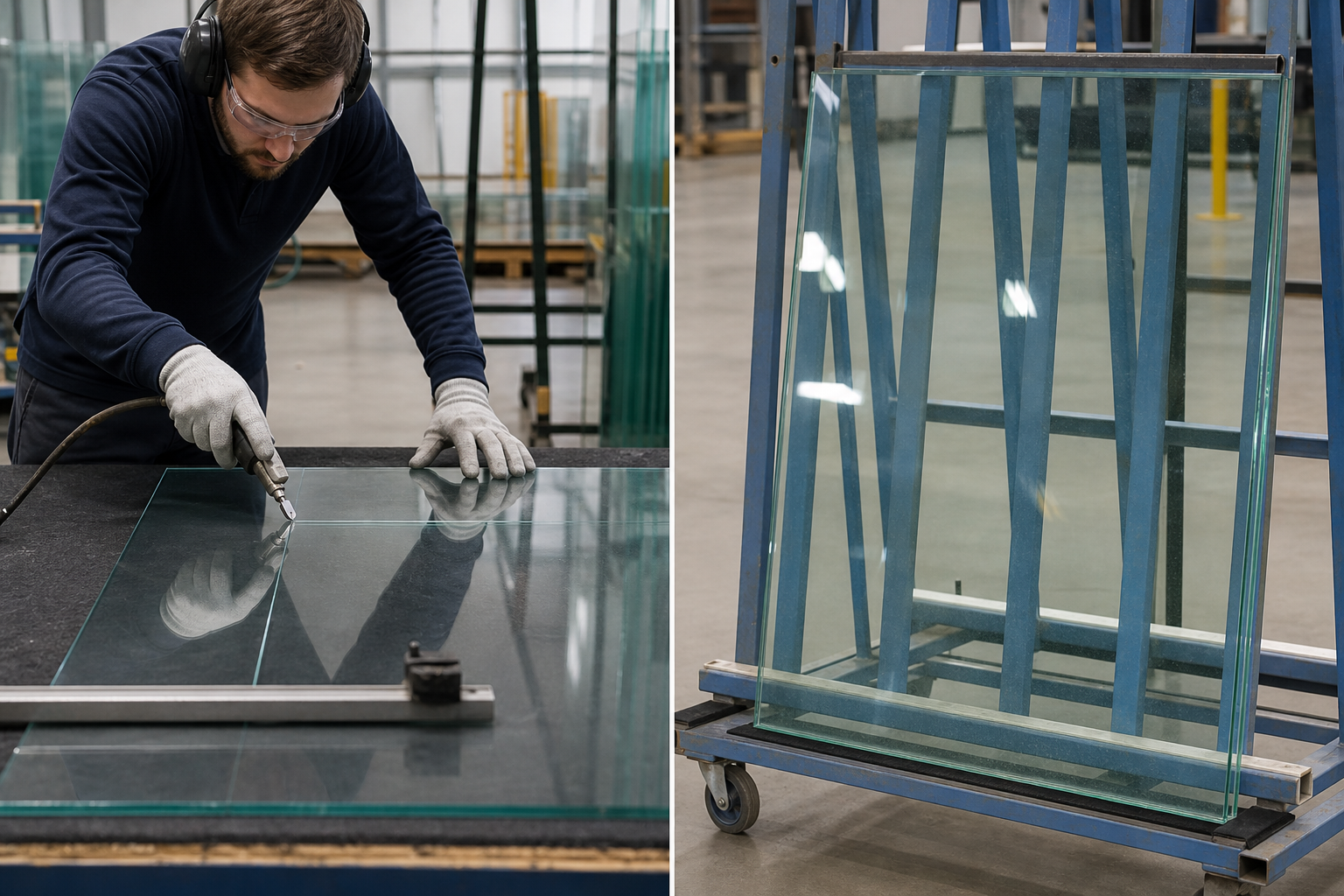Glass fabrication completed before the tempering process
