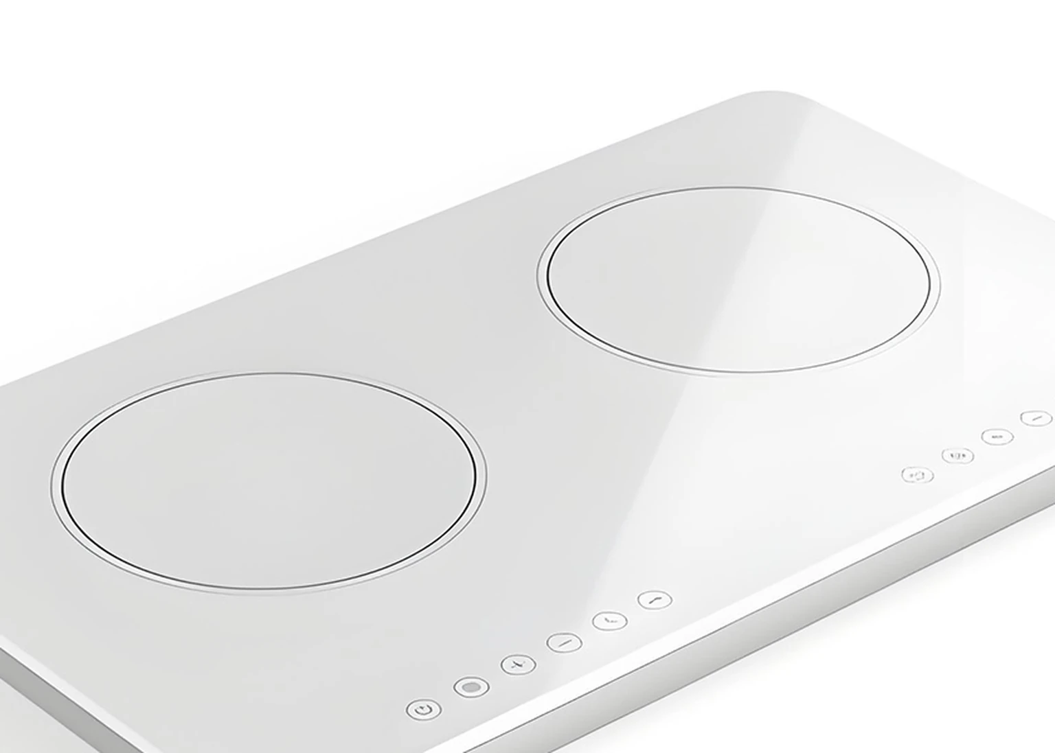 porcelain white glass ceramic cooker plate surface whiteness and zone print