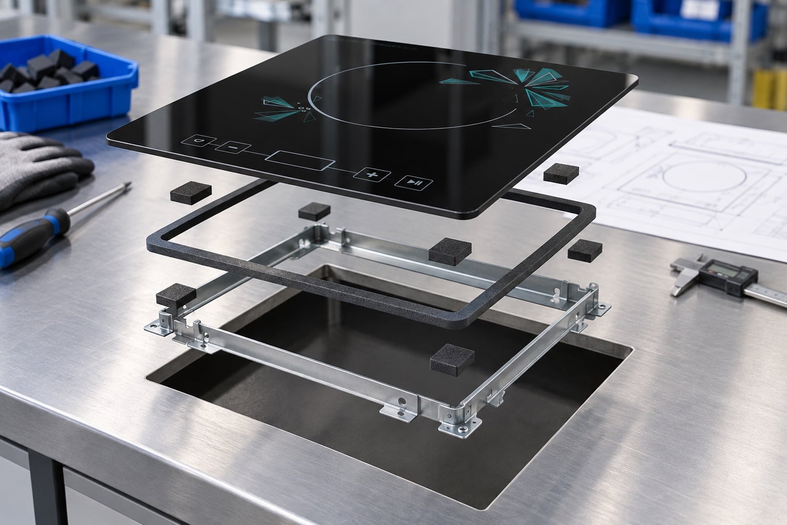 How to Set Mounting Clearances for Black Ceramic Glass Under Thermal Expansion — verification setup