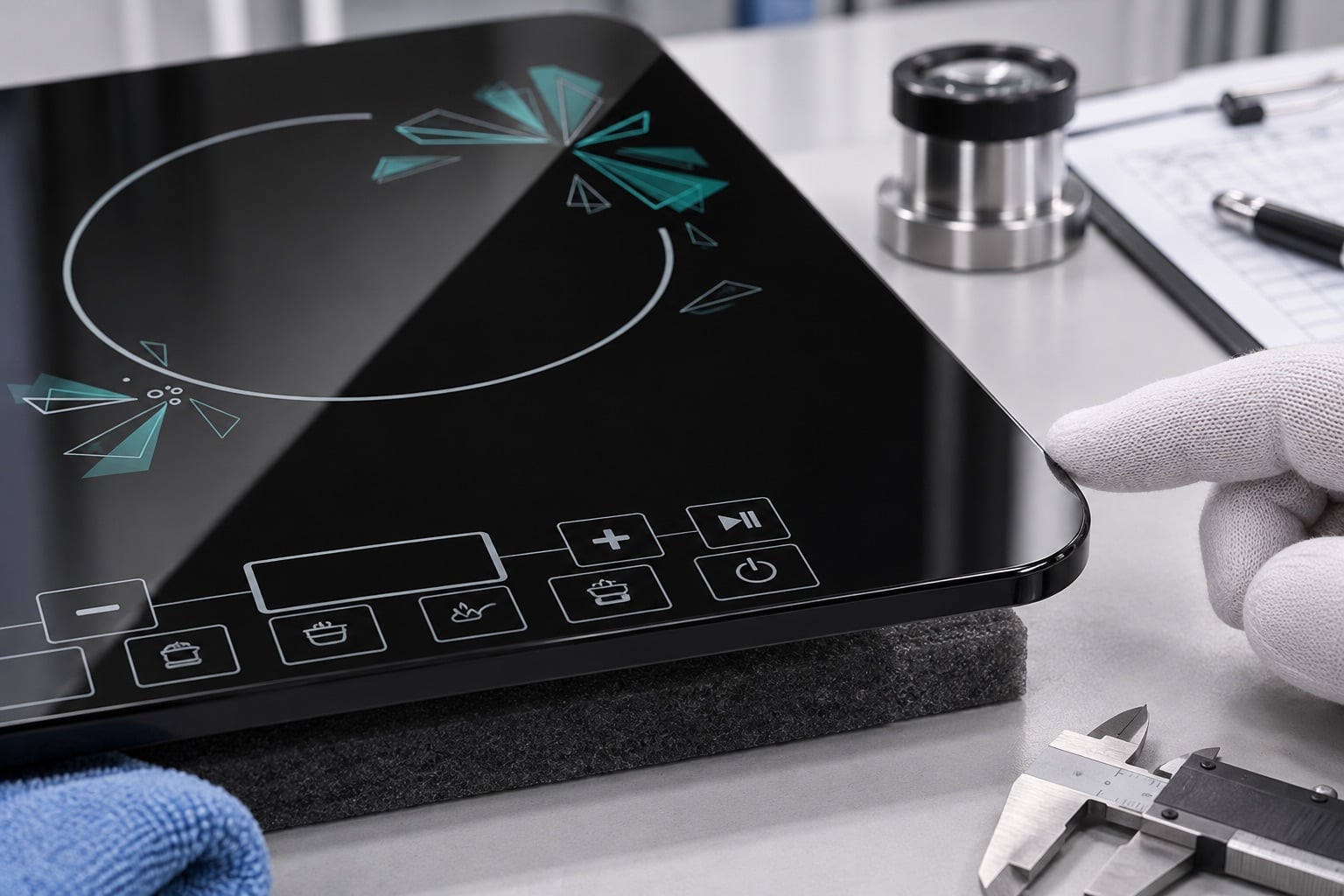 Black Ceramic Glass Corner Radius Requirements for OEM Drawings — product detail