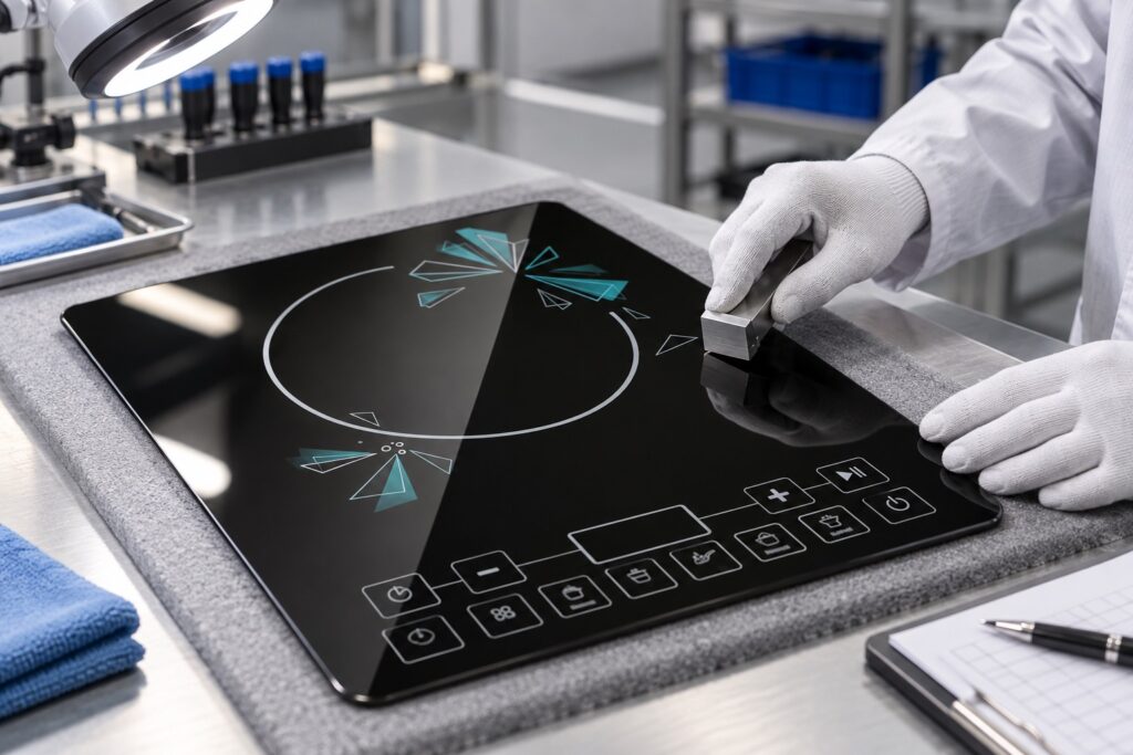 How to Specify Durable Screen Printing on Black Ceramic Glass — featured engineering scene