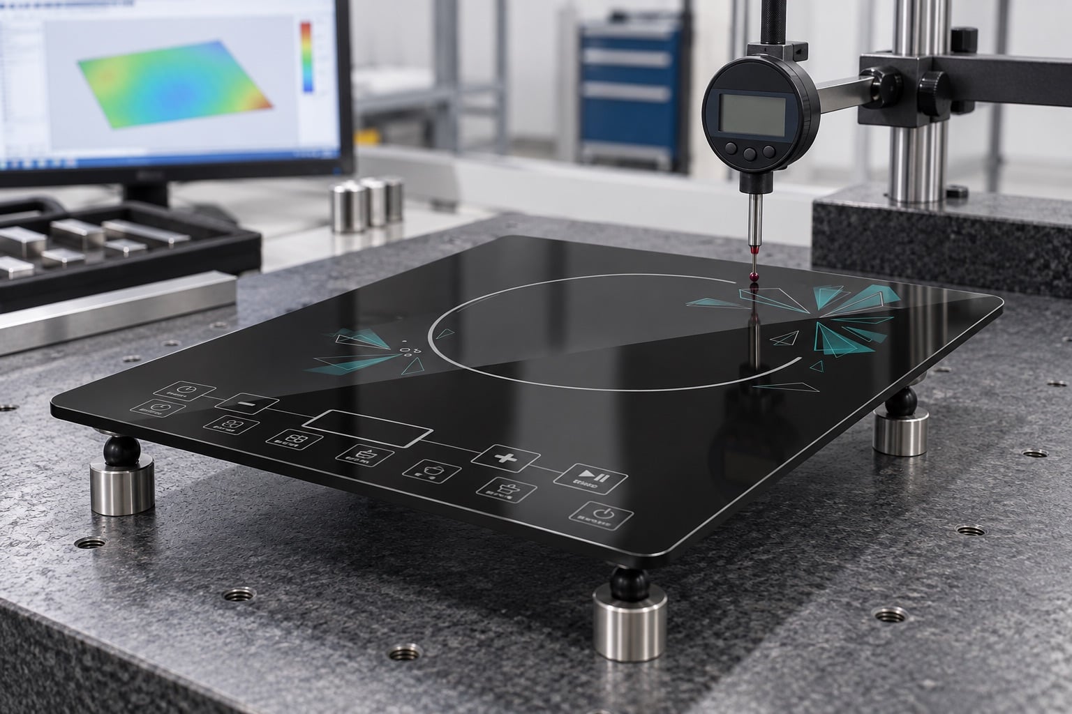 Black Ceramic Glass Flatness Tolerance: Measurement Methods and Acceptance Limits — verification setup
