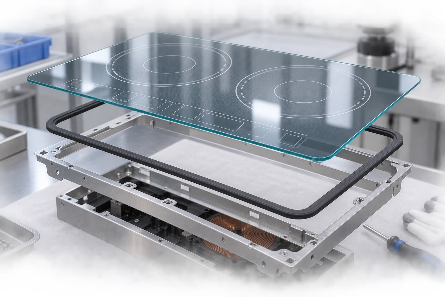 Designing the Sealing Interface Around Transparent Ceramic Glass — verification setup