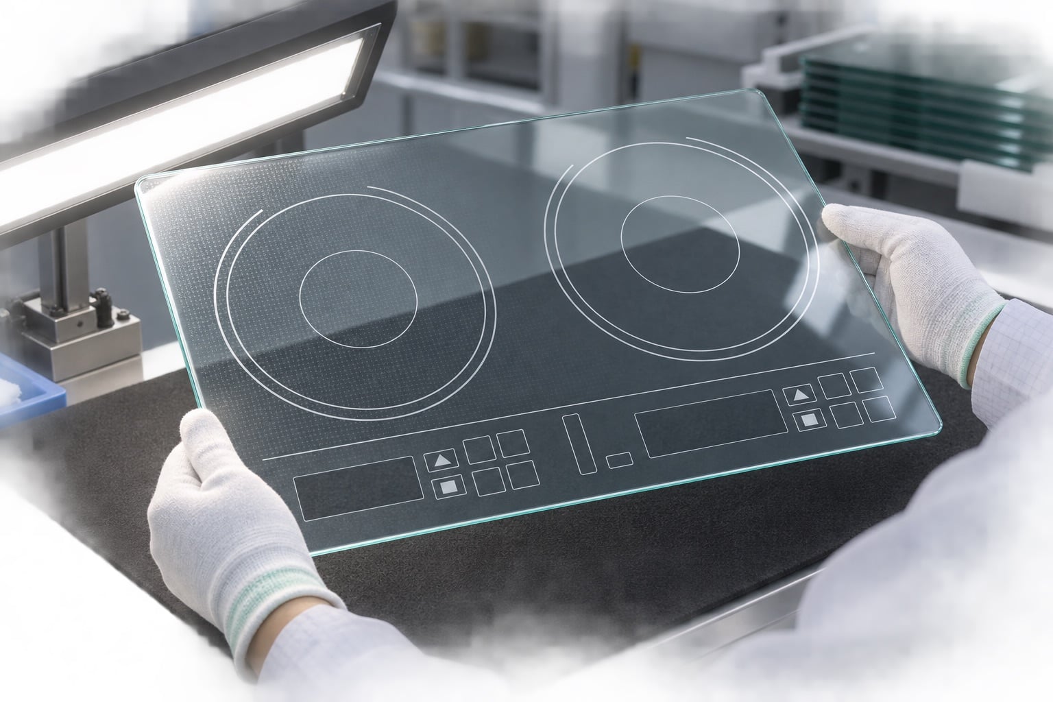 How to Specify Durable Screen Printing on Transparent Ceramic Glass — verification setup