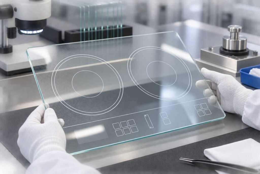 How to Specify Durable Screen Printing on Transparent Ceramic Glass — featured engineering scene