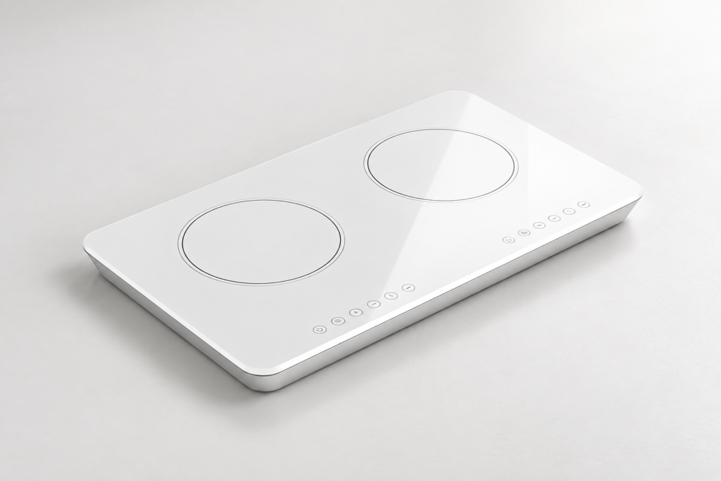 white ceramic glass incoming inspection AQL — opaque white two-zone ceramic-glass cooktop