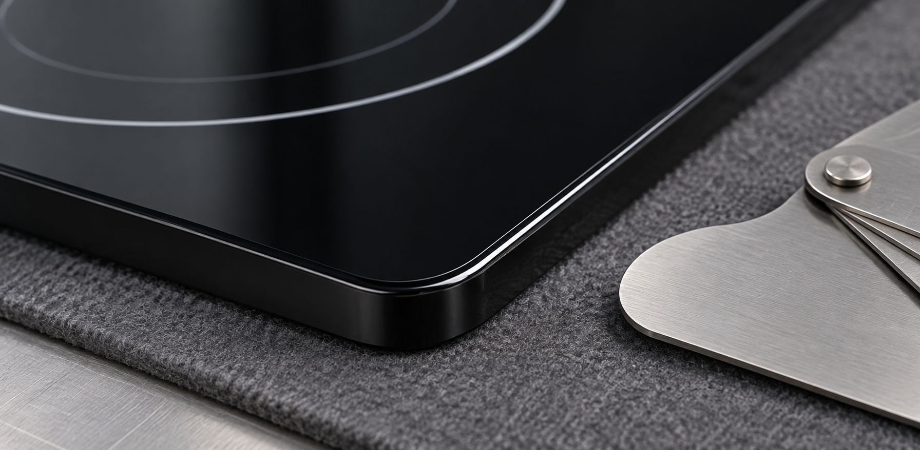 glass ceramic cooktop panel corner radius specification detail