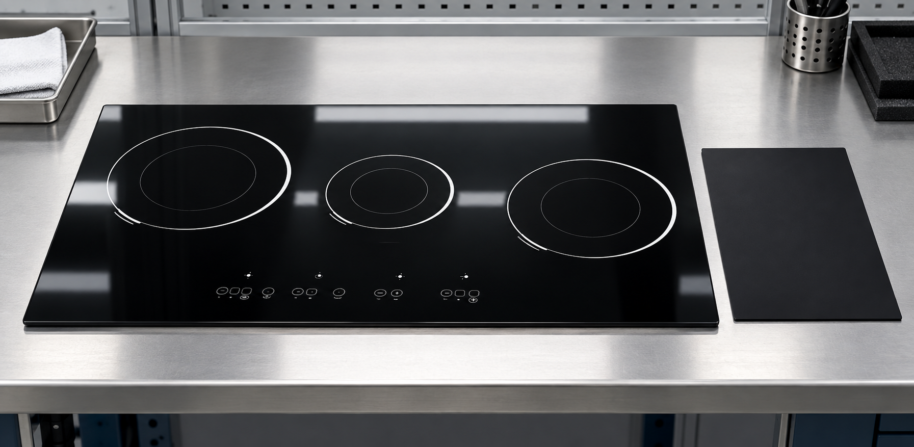 glass ceramic cooktop panel screen printing durability inspection setup