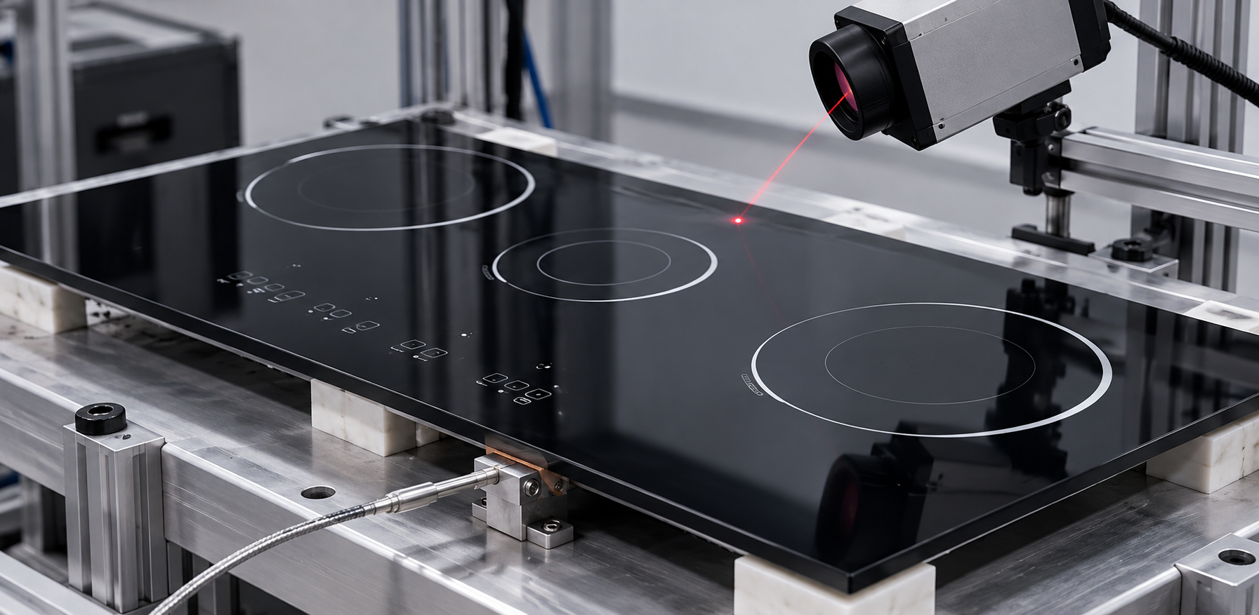 glass ceramic cooktop panel thermal shock test detail