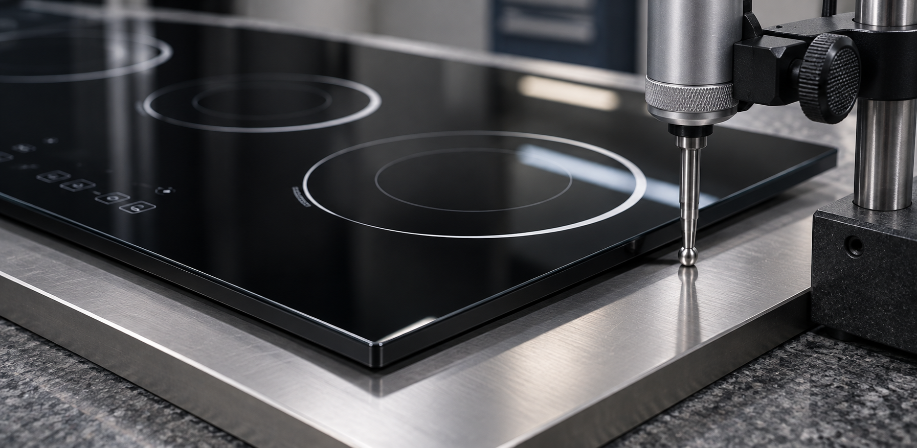 glass ceramic cooktop panel flatness tolerance detail