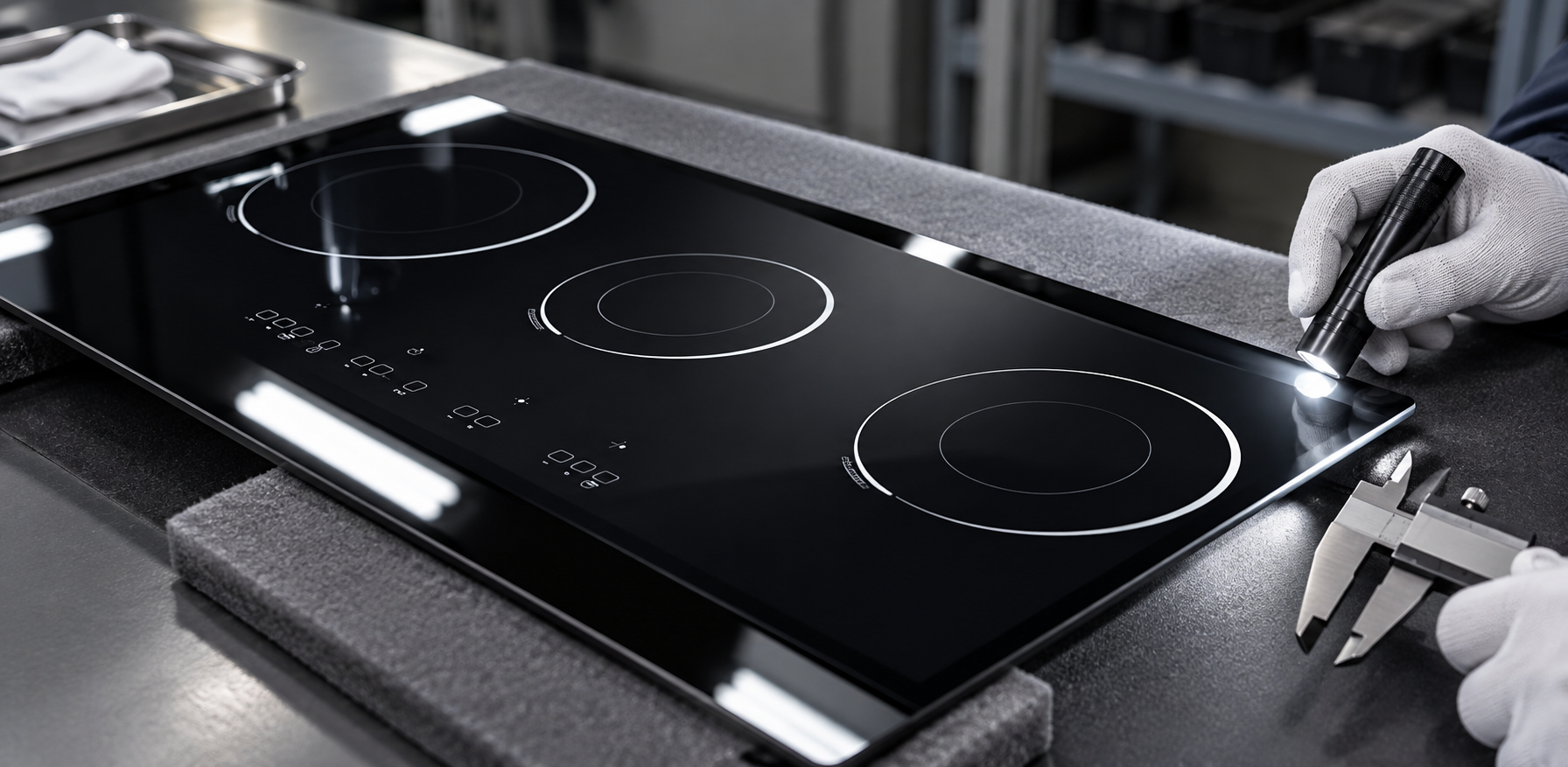 glass ceramic cooktop panel incoming inspection AQL detail