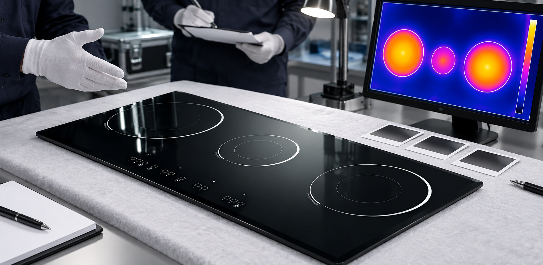 glass ceramic cooktop panel failure analysis validation setup