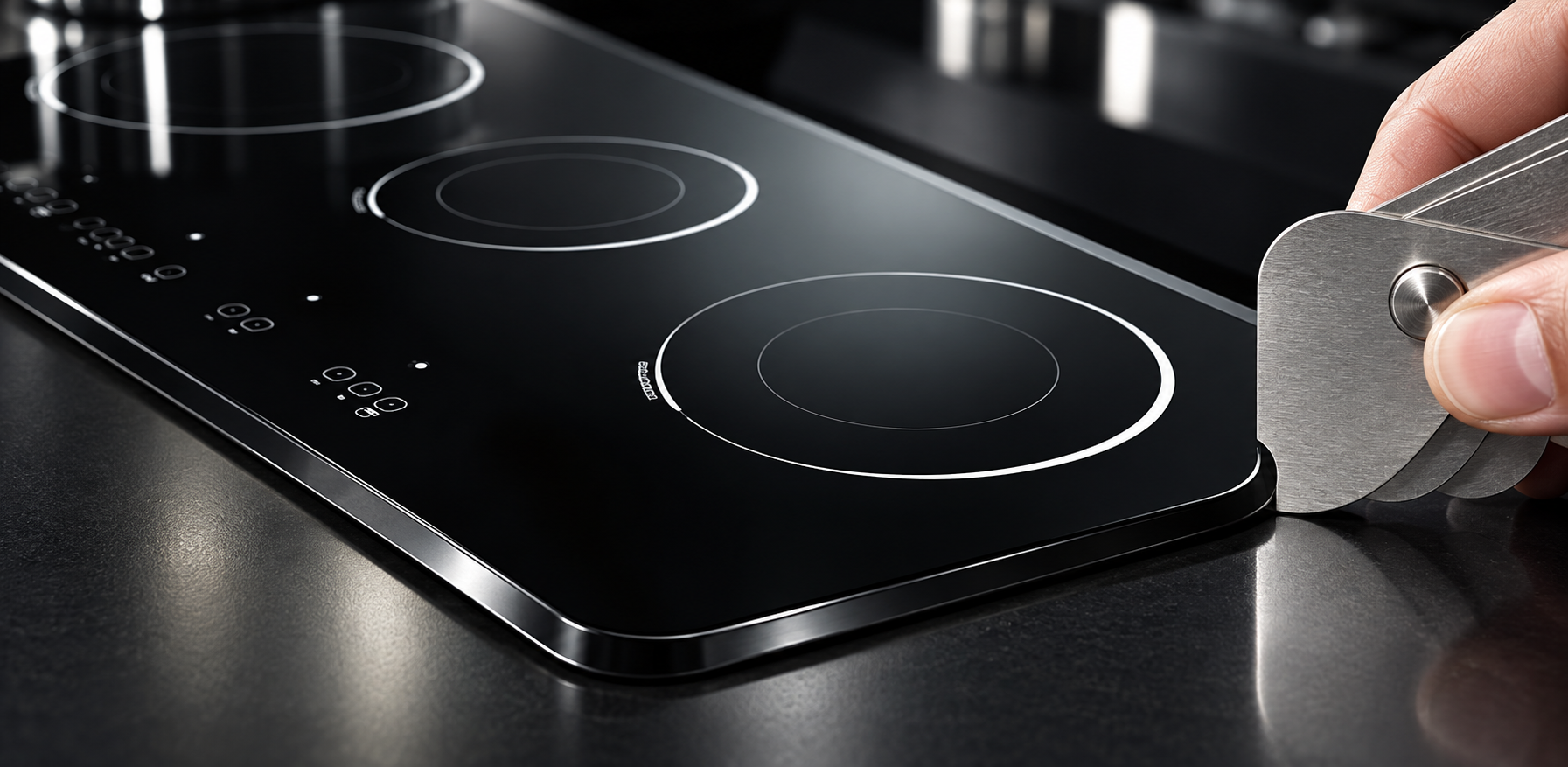 induction cooker glass corner radius specification detail