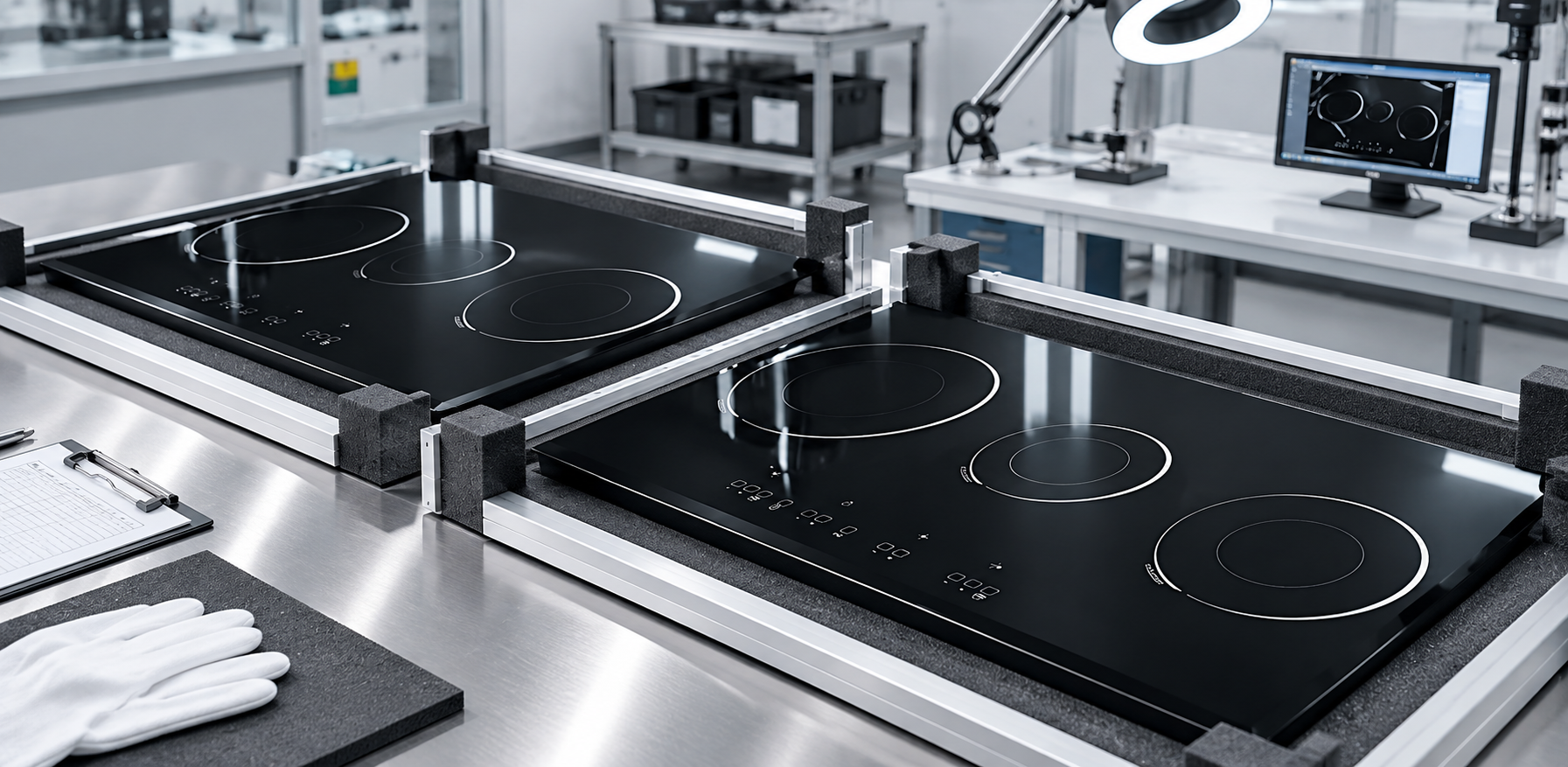 infrared cooker glass corner radius specification validation setup