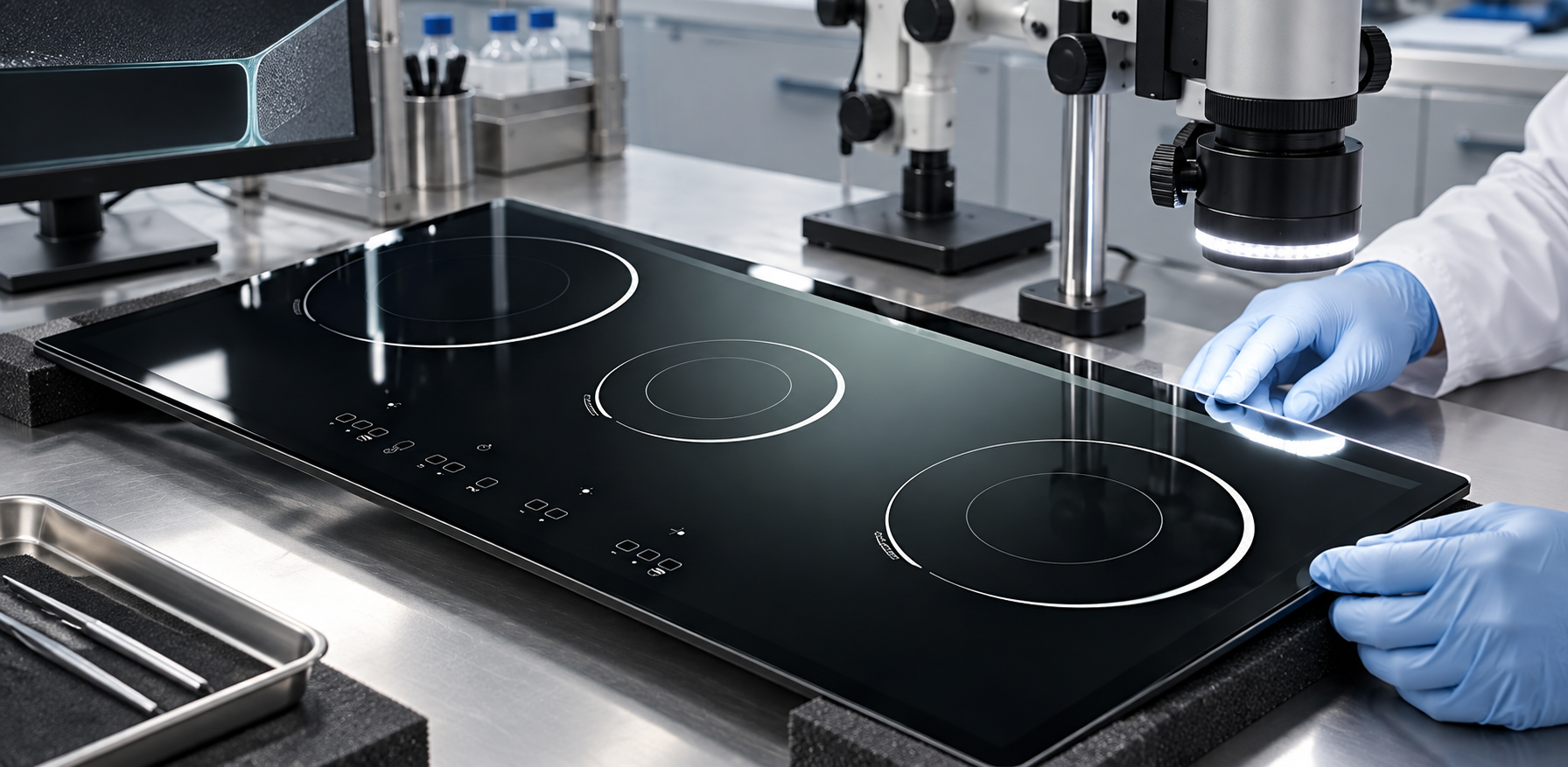 infrared cooker glass thermal shock test detail