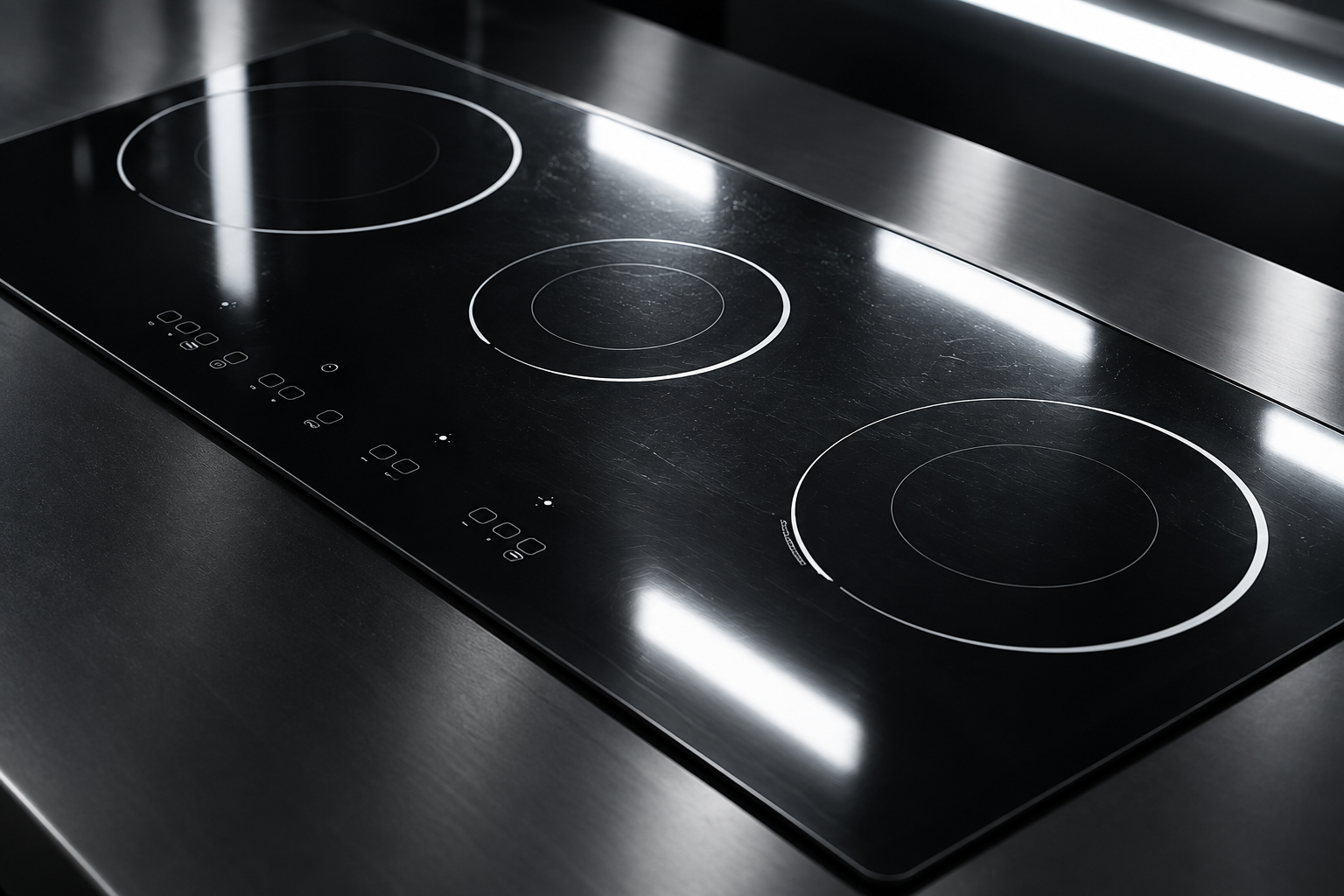 glass ceramic cooktop panel optical inspection detail