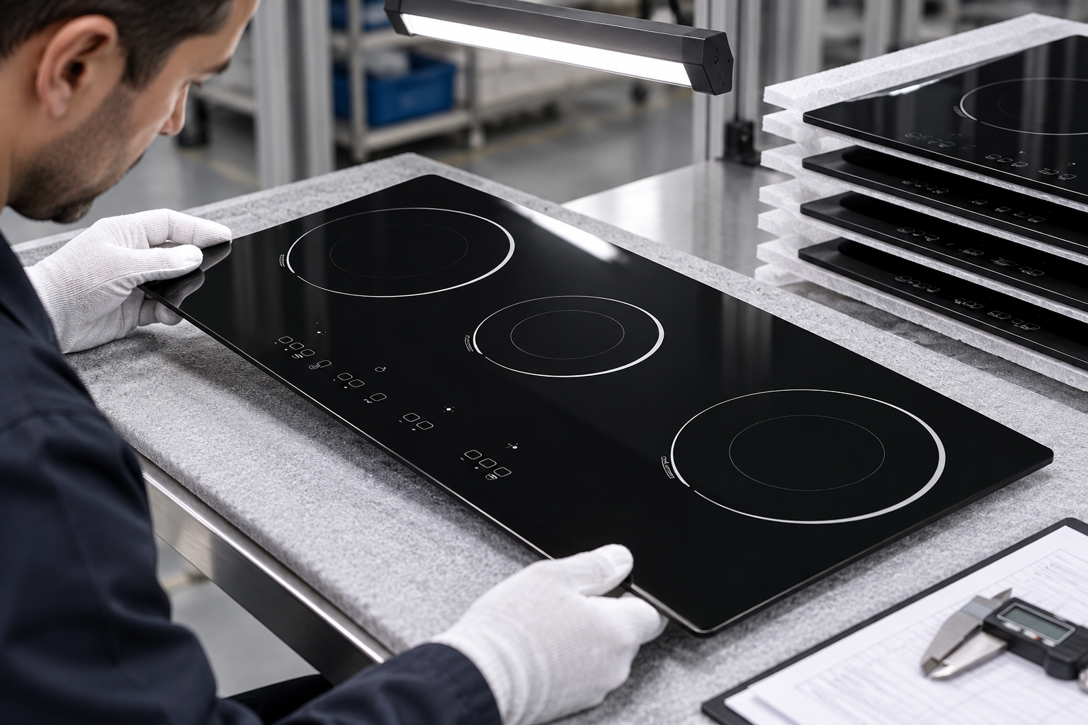 glass ceramic cooktop panel incoming inspection AQL detail