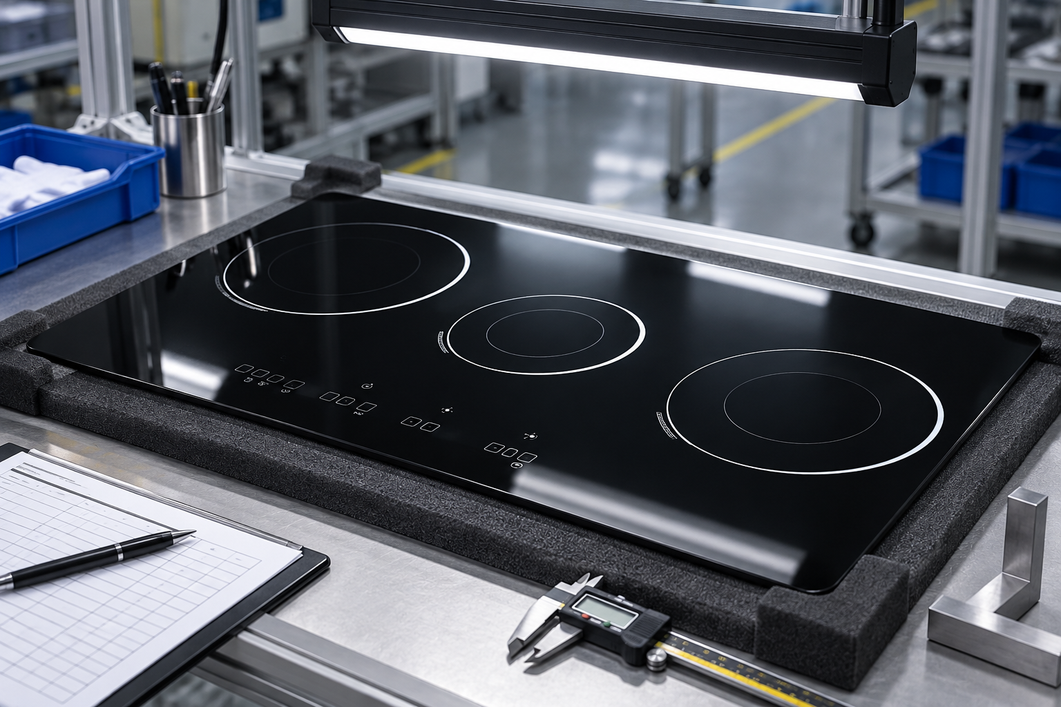 glass ceramic cooktop panel incoming inspection AQL process