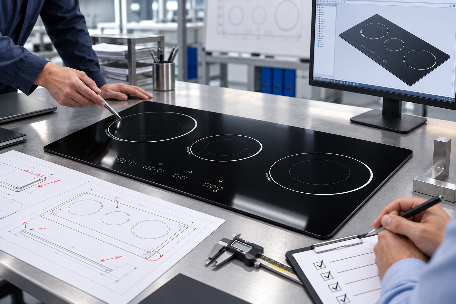 glass ceramic cooktop panel drawing revision control process