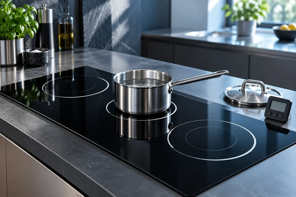 Induction Hob Slow to Boil Water: A Controlled Comparison Guide — reference-based black glass-ceramic illustration