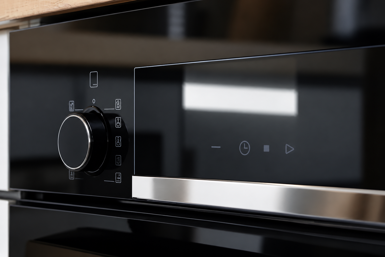 Kanger-reference appliance fascia with a straight inspection-light reflection